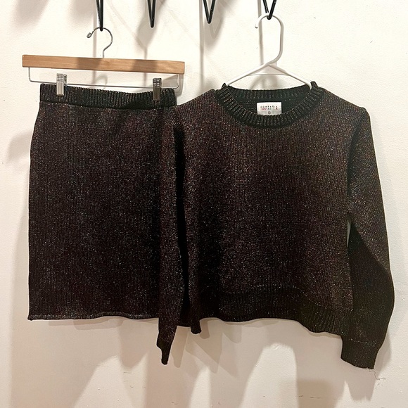 Compania Fantastica Dresses & Skirts - NWOT 🌈✨ Black w Rainbow Sparkles Compania Fantastica Coord Skirt & Sweater Set